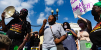 Abortion rights demonstrators protest at the Supreme Court